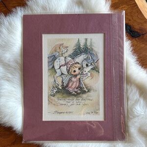 Jody Bergsma Girl and Unicorn Print